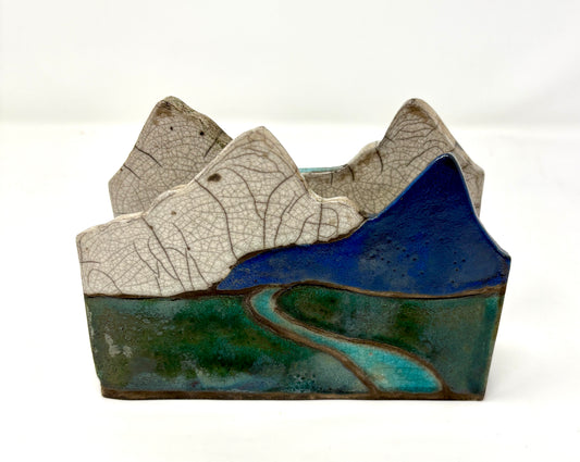 Emily Belsham Rakuscapes: Napkin / Coffee Filter Holder #2