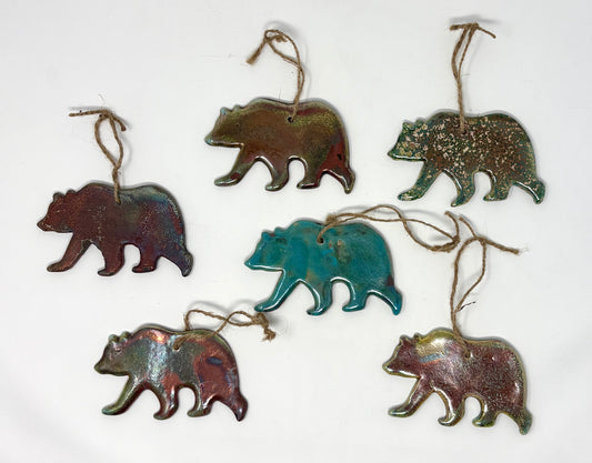 Emily Belsham Rakuscapes: Grizzly Ornament