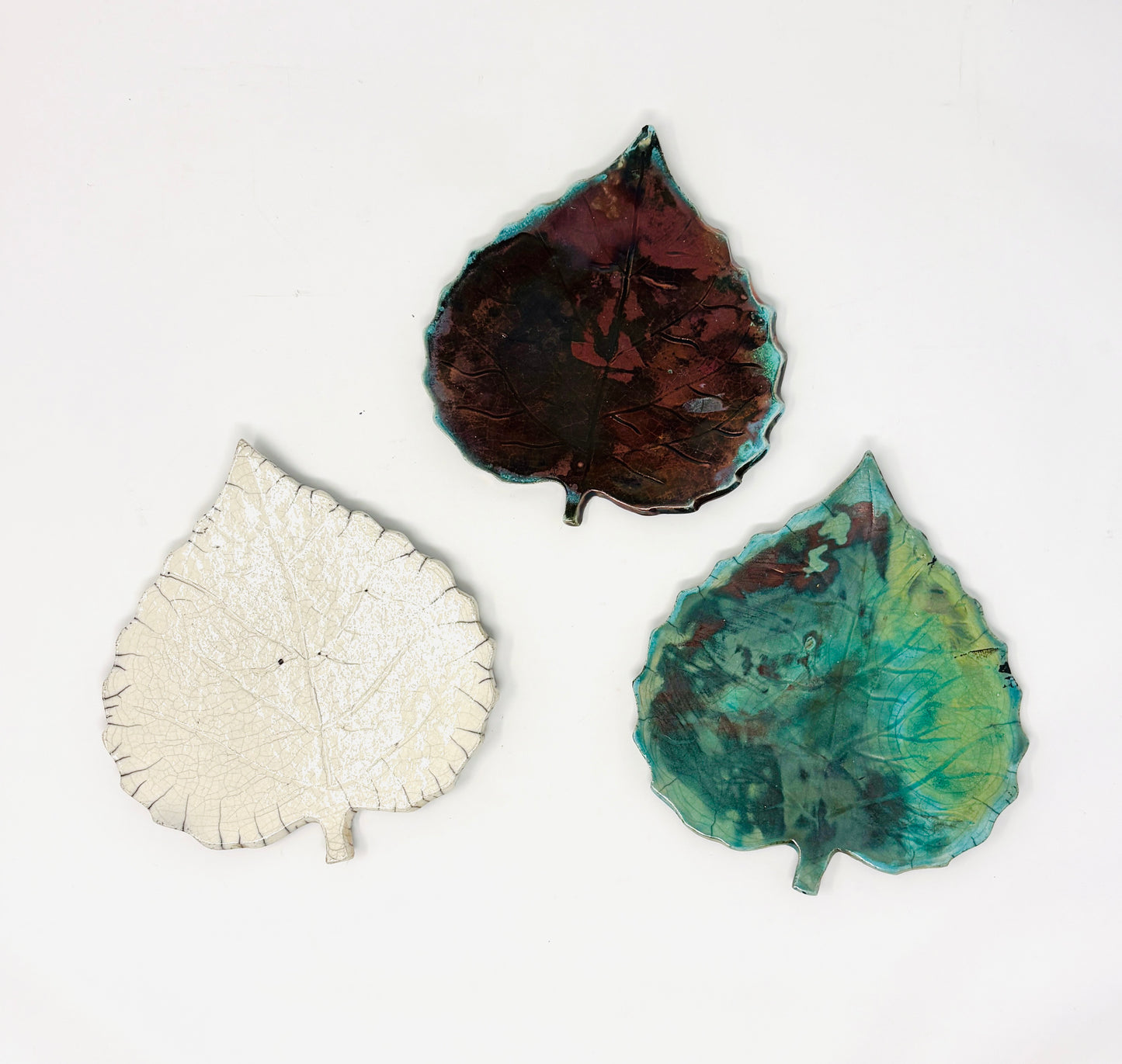 Emily Belsham Rakuscapes: Aspen Leaf Tray