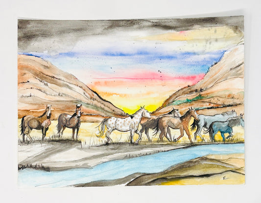 Steve Ehrlich: Horse Watercolors