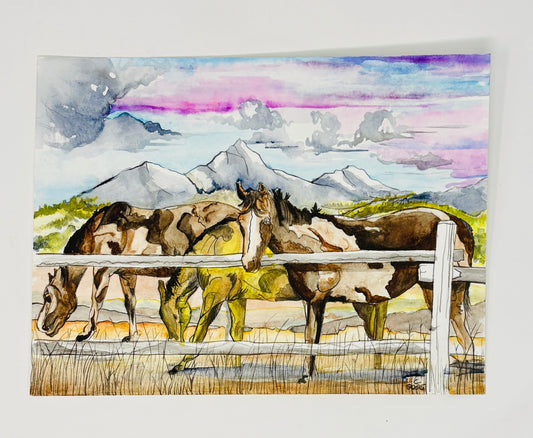 Steve Ehrlich: Horse Watercolors