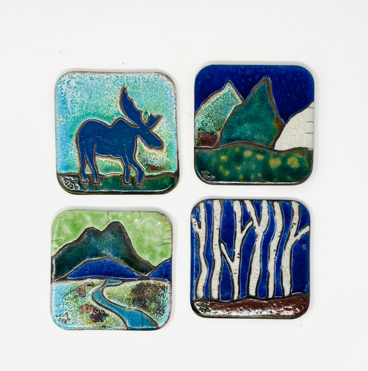 Emily Belsham Rakuscapes: Set of 4 Coasters