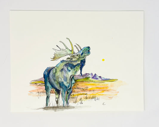 Steve Ehrlich: Moose Watercolors