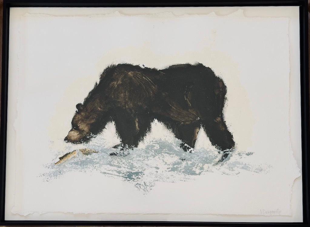 Judith Dragonette: Bear Fishing (on Paper)