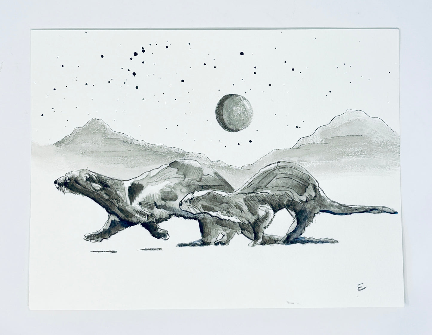 Steve Ehrlich: Otter Watercolors