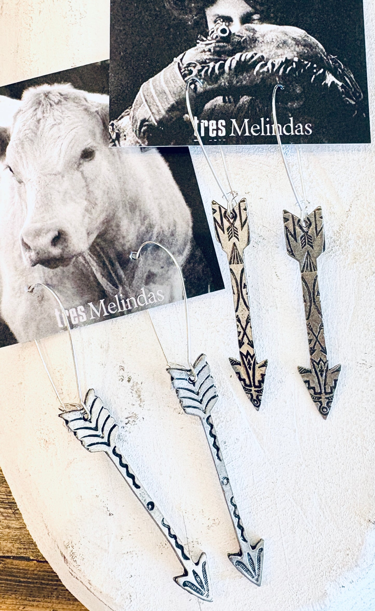 Tres Melindas: Arrow Earrings
