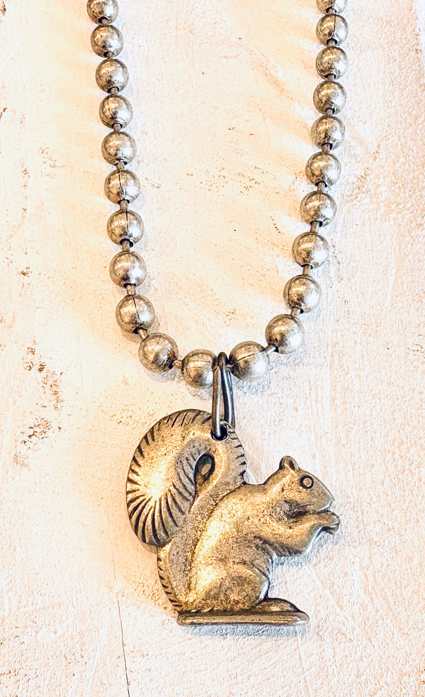 Tres Melindas: Cracker Sack Vintage Squirrel Necklace