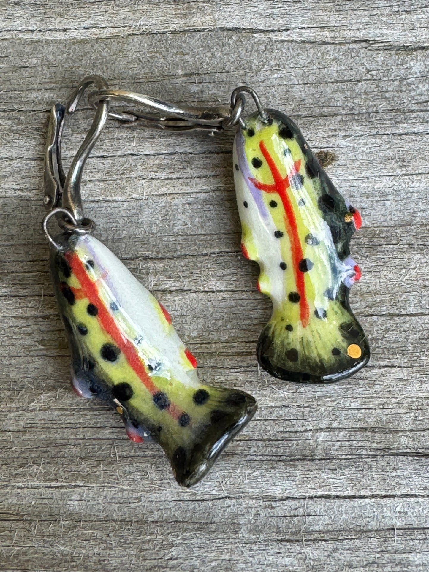 Lady Trout: Porcelain Trout Earrings