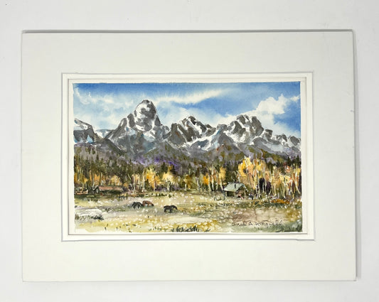 Fred Kingwill: Tetons with Horse Camp