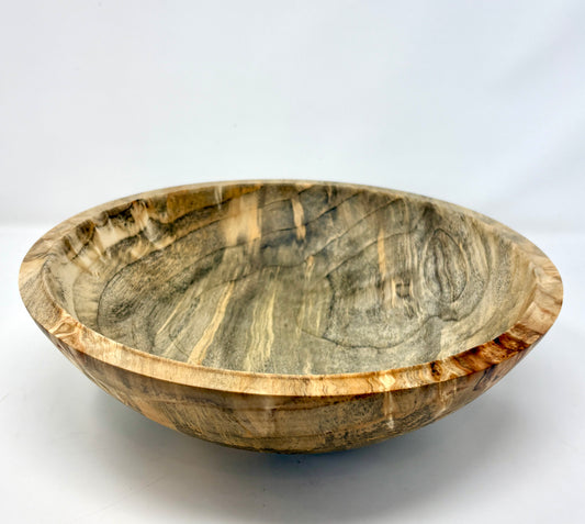 Artisanal Wood Creations: Curly, Marbled Poplar Bowl