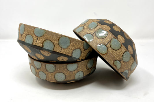 Cate Smith: Shallow Hand Painted Spotted Bowl