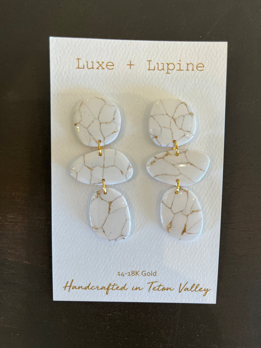 Luxe + Lupine: Tri-Stone Drops