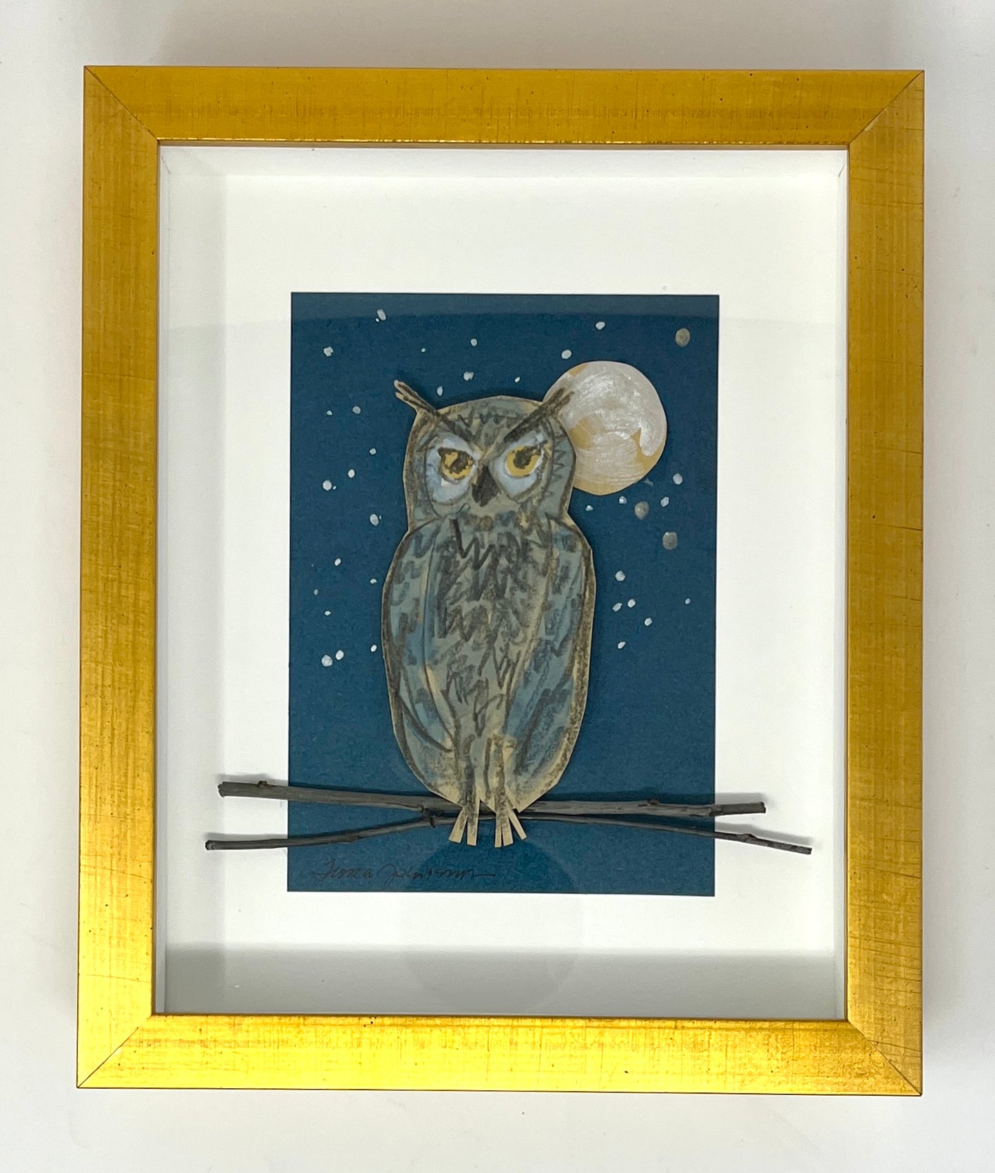 Tessa Johnson: Great Horned Owl Icon (Blue Owl Series)