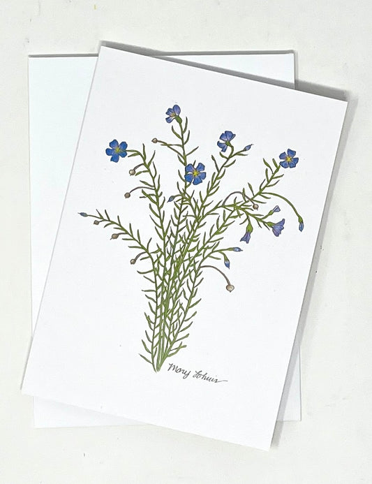 Mary Lohuis: Wild Blue Flax Single Card