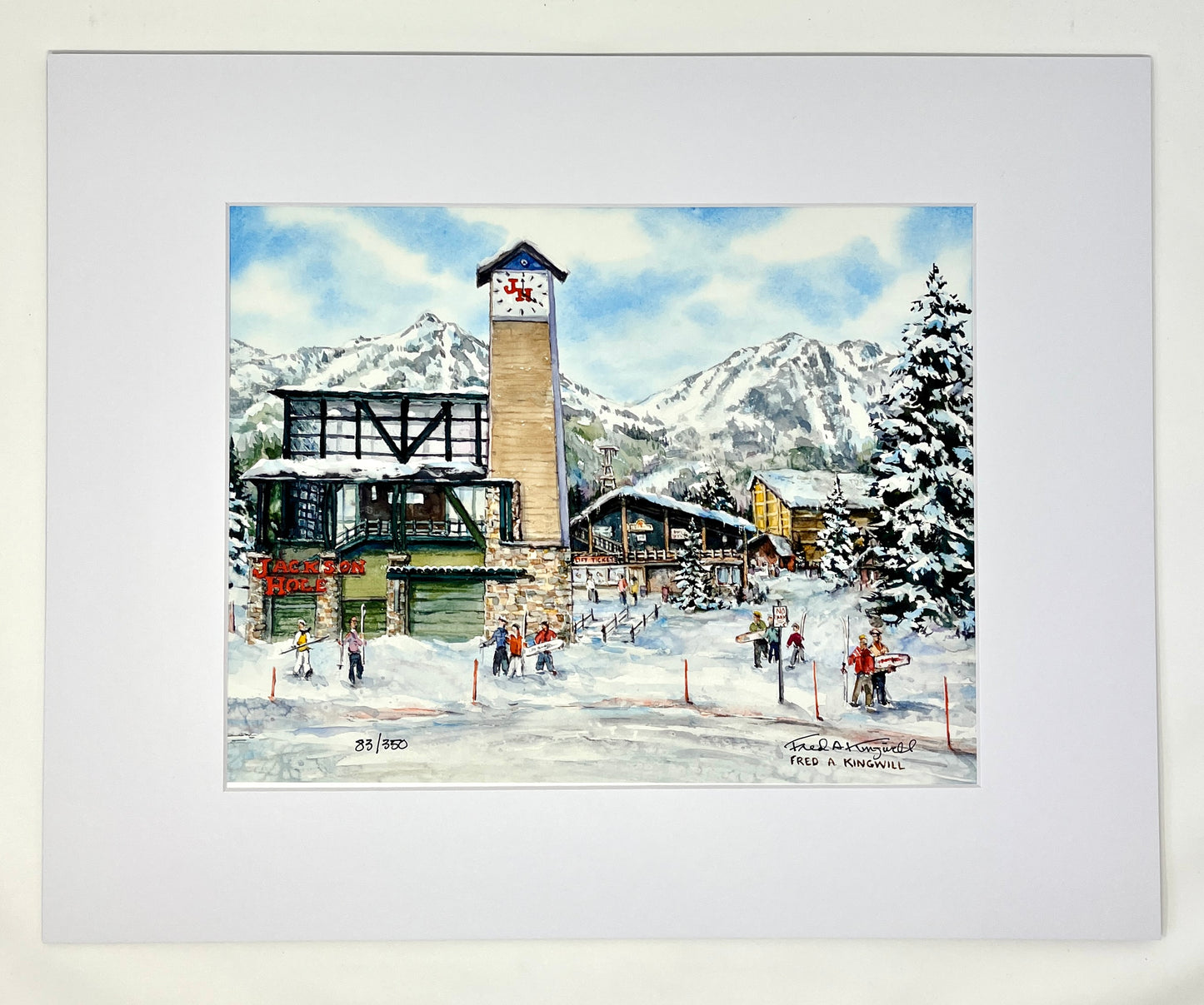 Fred Kingwill: Teton Village Winter Print