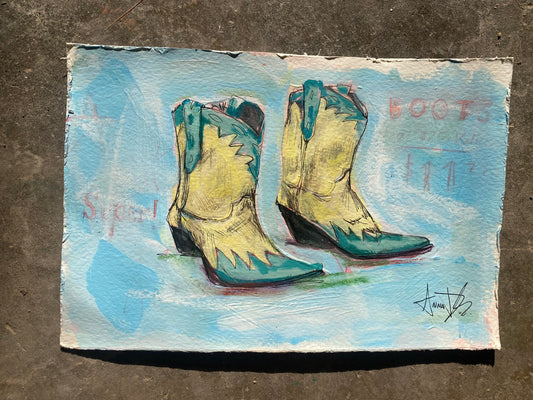 Anna Douglas Smith: Teal Boots