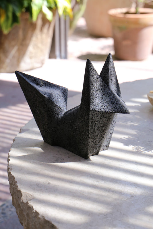 Pitar.Studio: Kitsune (Black Volcanic Stone)