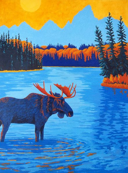 Brenda Swinney: Pacific Creek Moose Print