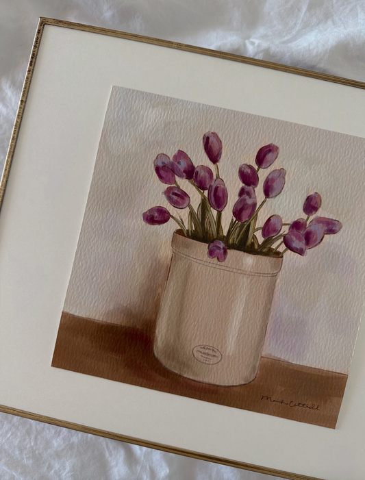 Mariah Cottrell: Purple Tulip Giclee Print