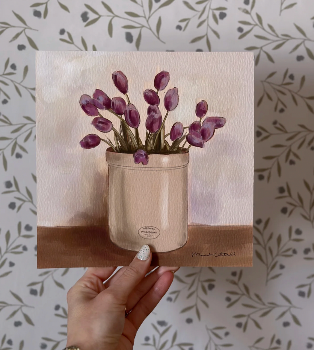 Mariah Cottrell: Purple Tulip Giclee Print