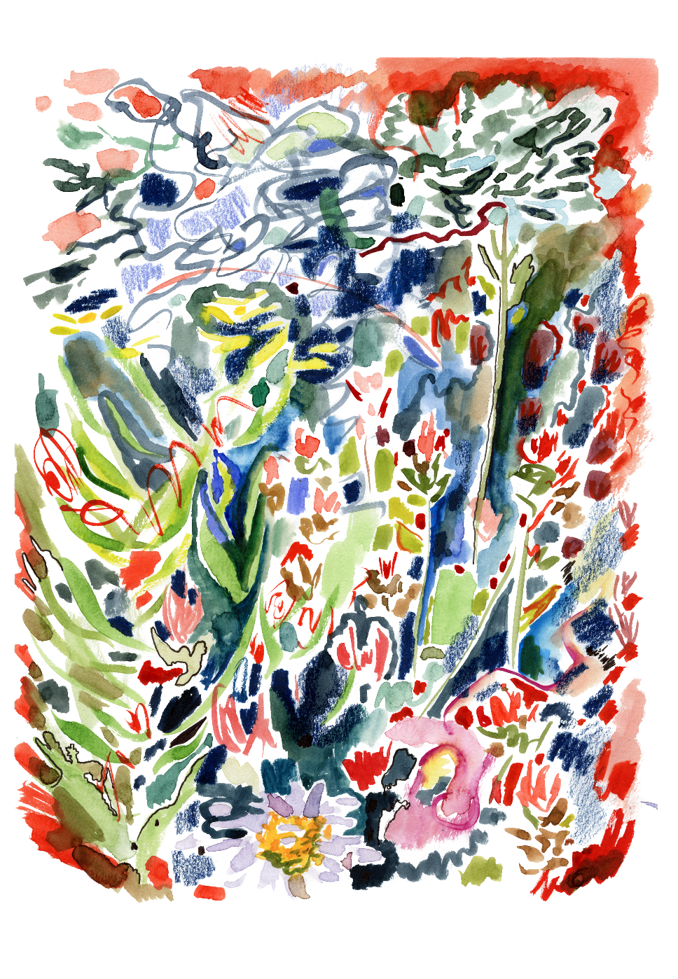 Kate Ambrose: Red Paintbrush Print