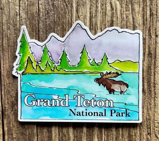 Grand Teton Moose Sticker