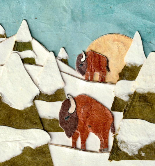 Kris Batchelder: Snowy Day Buffalo Roam