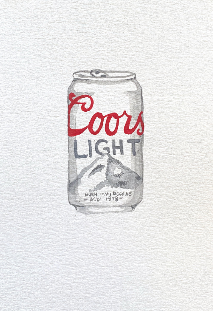 Sophie Schwabacher: Framed Coors Watercolor