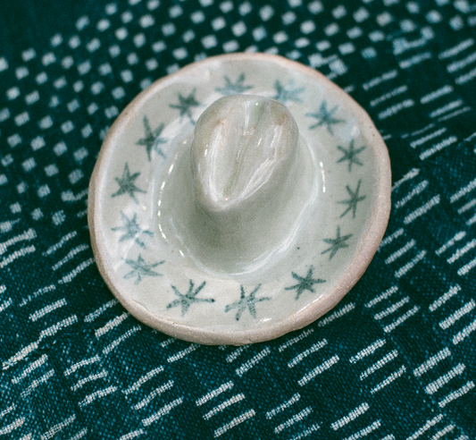 Grace Peck: Ceramic Cowboy Hat Ring