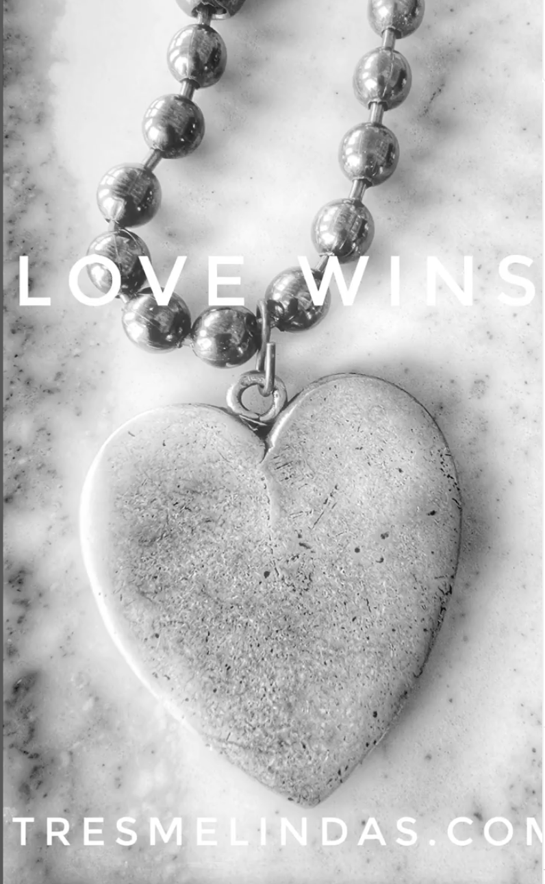 Tres Melindas: Chunky Heart Necklace