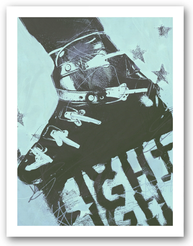 Anna Douglas Smith: Light Weight Boots Print