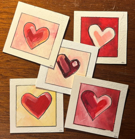 Ellie Manny: Set of 5 Heart Cards