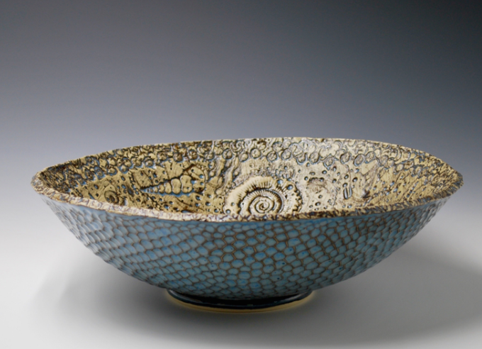 Valerie Seaberg: Blue Fossil Bowl