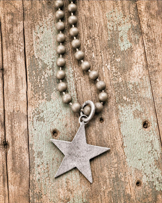Tres Melindas: Big Star Necklace (from Mama's Sweater Pin)