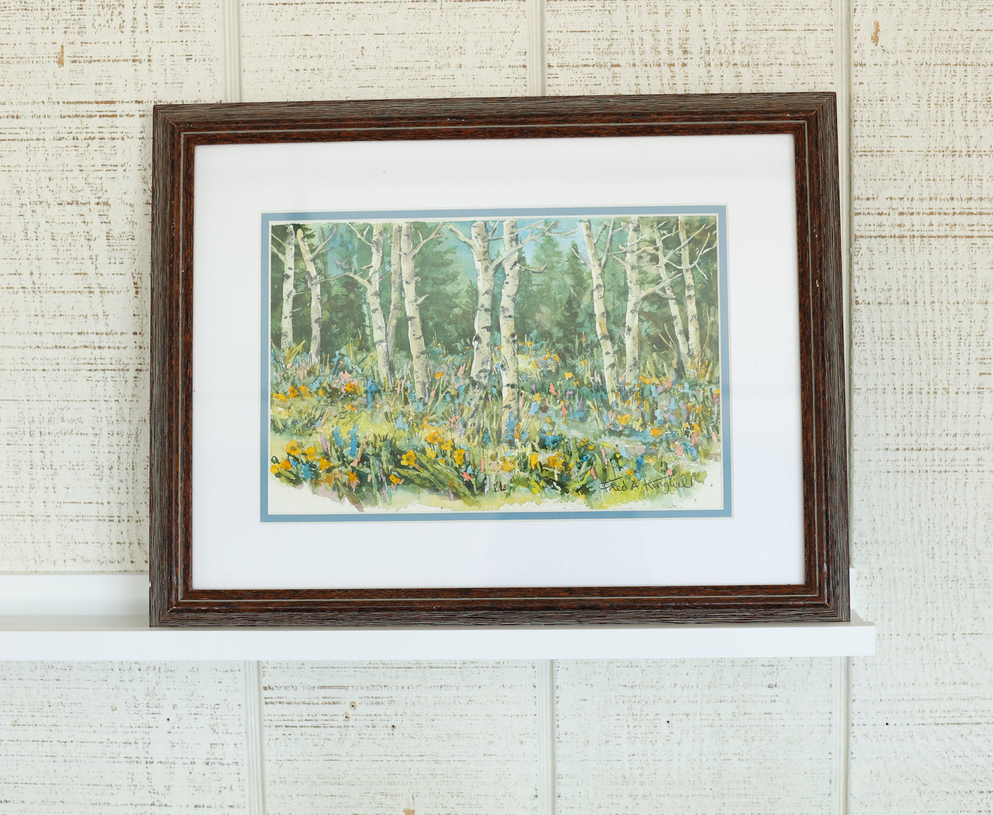Fred Kingwill: Aspen with Blue Yellow Flowers