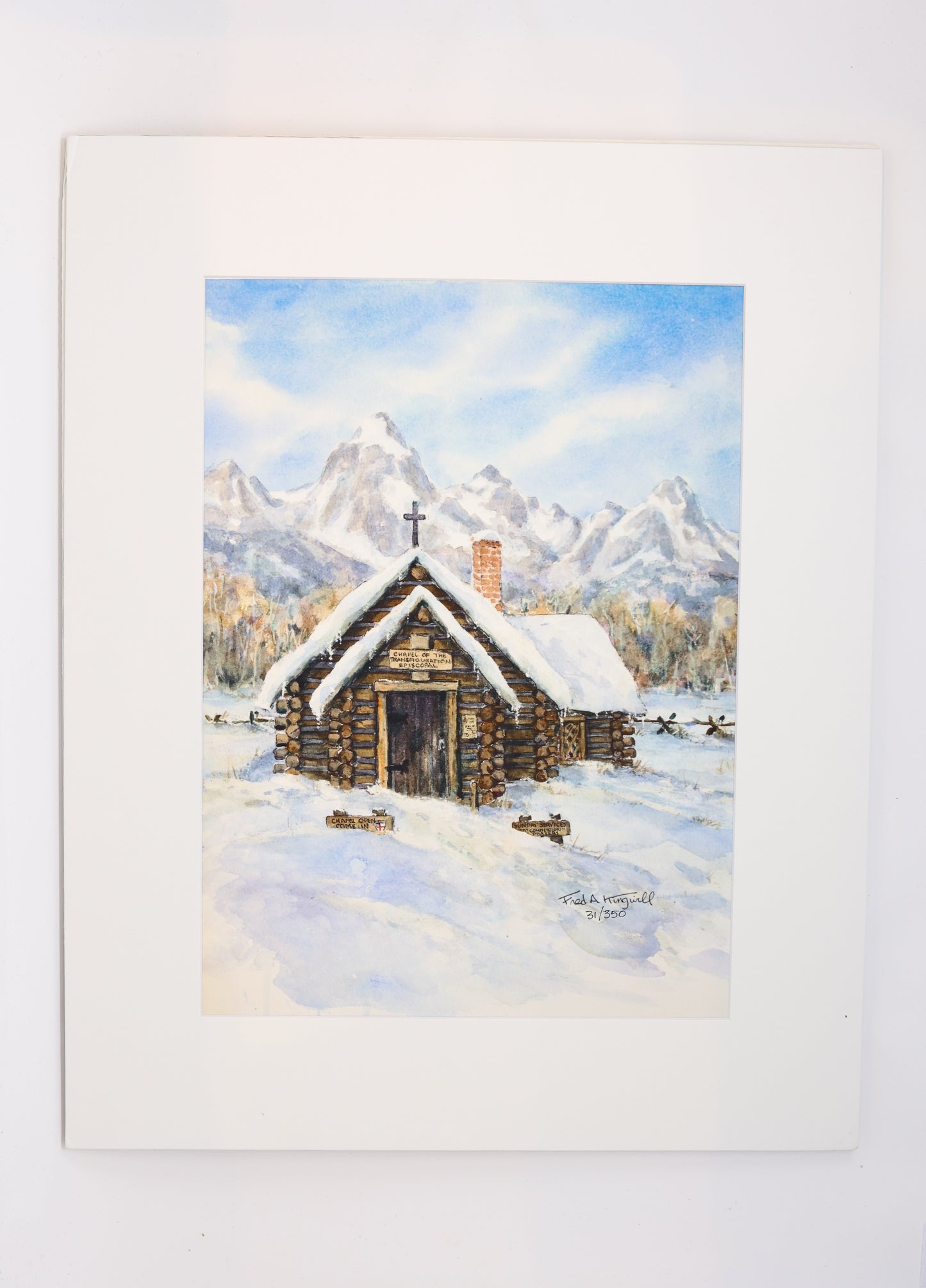 Fred Kingwill: Winter Chapel Print