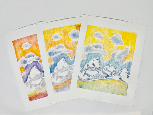 Wendell Field: Colorful Tetons Print