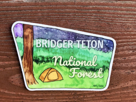 Holly Sage: Bridger-Teton National Forest Sign Sticker
