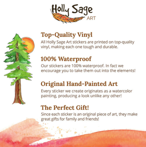 Holly Sage: Elk Nightscape Sticker