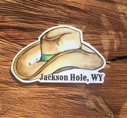 Holly Sage: Cowboy Hat - Jackson Hole Sticker