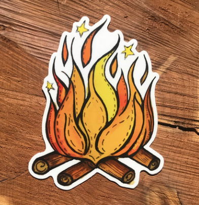 Creative Fire Sticker