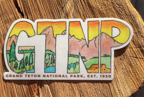 GTNP - Grand Teton Abbreviation Sticker