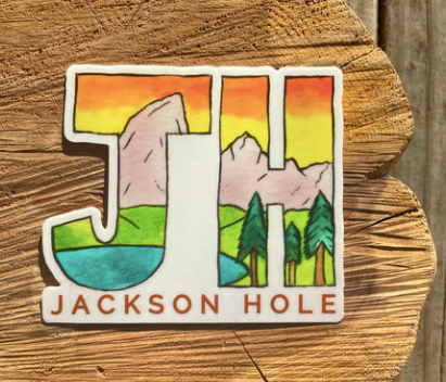 JH - Jackson Hole Abbreviation Sticker