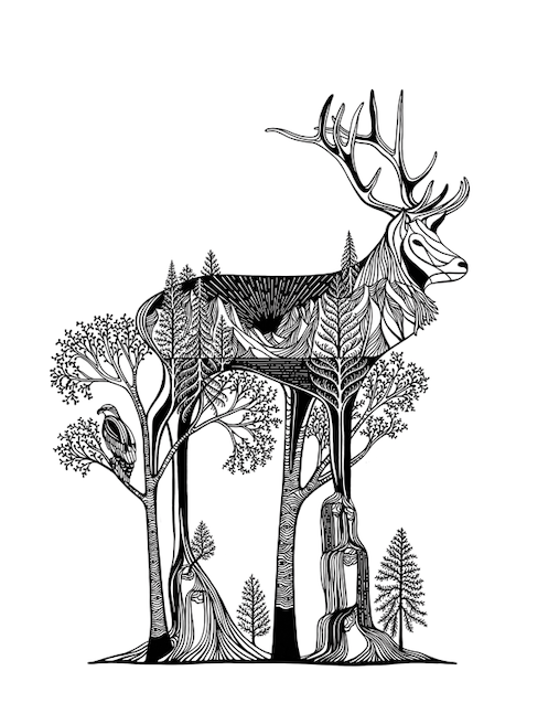 Wild Spirits: Elk Print
