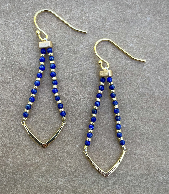 Fox and Lupine: Lapis Trail Earrings